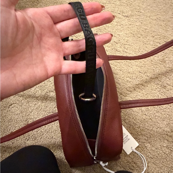 BAGGU Recycled Leather Bowler Bag Mahogany - Picture 7 of 9